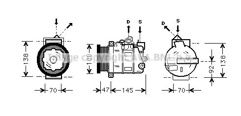 AVA QUALITY COOLING Компрессор, кондиционер MSAK390